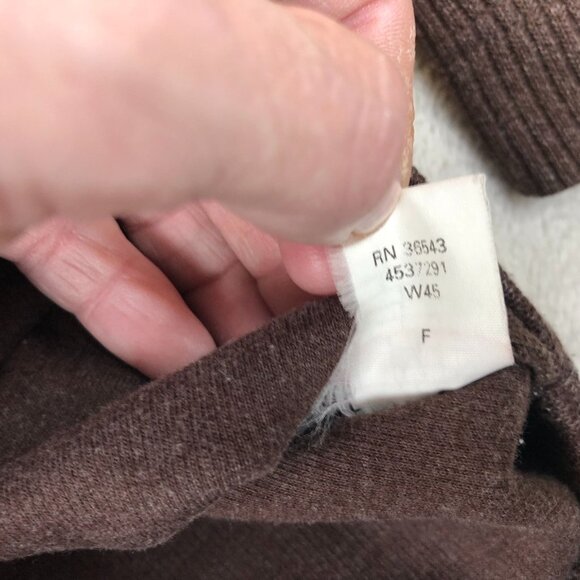 Izod Mens Jacket Size XL Full-Zip Knit Ribbed Mock Neck Casual Cozy Brown - Picture 7 of 10